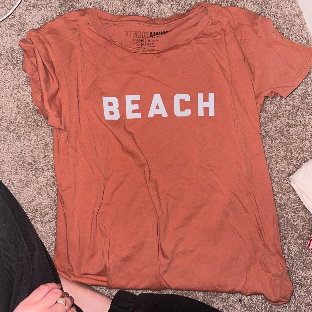 Amuse Society Terracotta Graphic Beach Tee